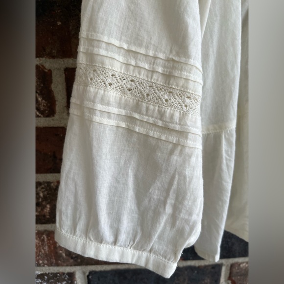 Nice Things Long Sleeve Lace Button Down Tuxedo Placket Blouse-Size 42 - Picture 3 of 8